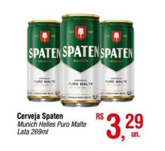 Fort Atacadista Cerveja Spaten Munich Helles Puro Malte Lata 269ml oferta
