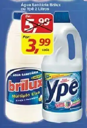 Supermercados Guanabara Agua Sanitaria Brilux ou Ype 2L oferta