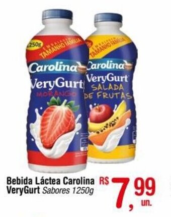 Fort Atacadista Bebida Láctea Carolina VeryGurt Sabores 1250g oferta