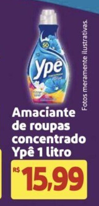 Extra Supermercado Amaciante de roupas concentrado Ypê 1 litro oferta
