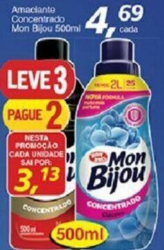 Supermercados Guanabara Amaciante Concentrado Mon Bijou 500ml oferta