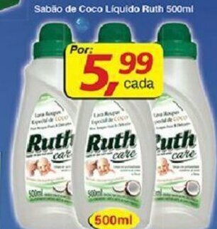 Supermercados Guanabara Sabao de Coco Liquido Ruth 500ml oferta
