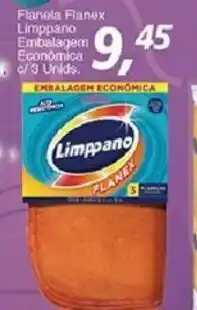 Supermercados Guanabara Flanela Flanex Limppano Embalagem Economica c/3 unids. oferta