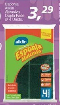 Supermercados Guanabara Esponja Alklin Abrasiva Dupla Face c/4 unids. oferta