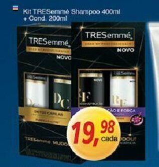 Supermercados Guanabara Kit TRESemme Shampoo 400ml + Condicionador 200ml oferta