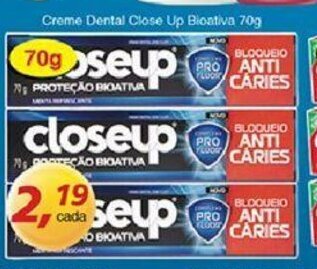 Supermercados Guanabara Creme Dental Close Up Bioativa 70g oferta