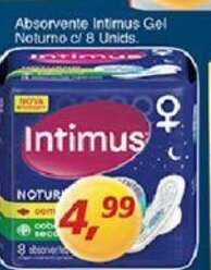 Supermercados Guanabara Absorvente Intimus Gel Noturno c/ 8 unids. oferta