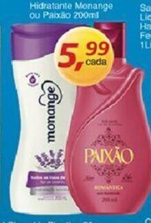 Supermercados Guanabara Hidratante Monange ou Paixao 200ml oferta