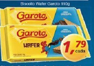 Supermercados Guanabara Biscoito Wafer Garoto 110g oferta
