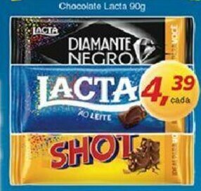 Supermercados Guanabara Chocolate Lacta 90g oferta