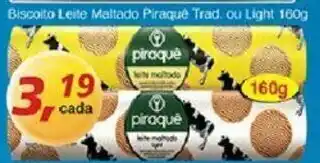 Supermercados Guanabara Biscoito Leite Maltado Piraque Trad. ou Light 160g oferta