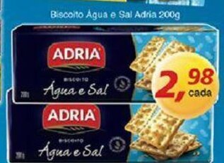 Supermercados Guanabara Biscoito Agua e Sal Adria 200g oferta