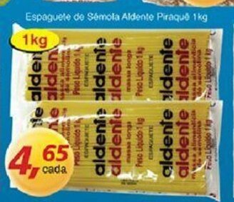 Supermercados Guanabara Espaguete de Semola Aldente Piraque 1kg oferta