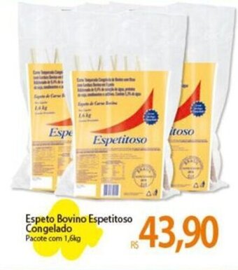 Atacadão Espeto Bovino Espetitoso Congelado Pacote com 1,6kg oferta