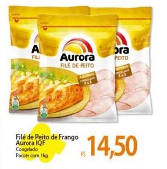 Filé de Peito de Frango Aurora IQF Congelado Pacote com 1kg