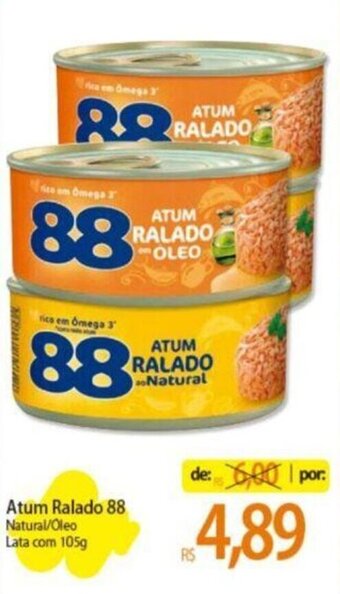 Atacadão Atum Ralado 88 Natural/Oleo Lata com 105g oferta