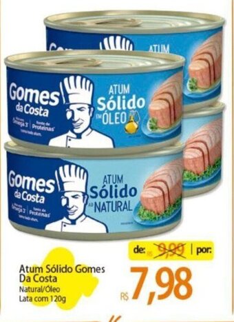 Atacadão Atum Sólido Gomes Da Costa Natural/ Óleo Lata com 120g oferta