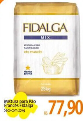 Mistura para Pão Francês Fidalga Saco com 25kg