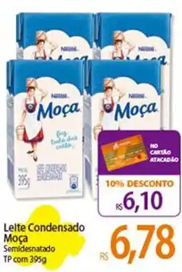 Atacadão Lelte Condensado Moça Semidesnatado TP com 395g oferta