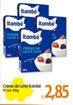 Atacadão Creme de Leite Itambé TP com 200g oferta