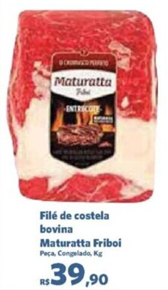 Sam's Club Filé de costela bovina Maturatta Friboi Peça, Congelado, Kg oferta