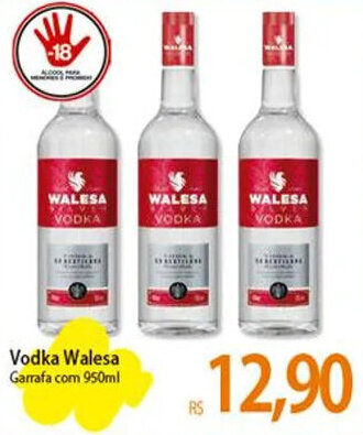 Vodka Walesa Garrafa com 950ml