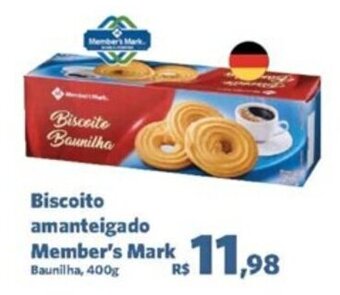 Sam's Club Biscoito amanteigado Member's Mark Baunilha, 400g oferta