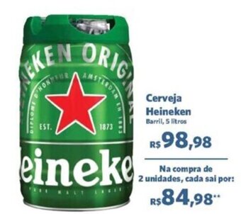 Sam's Club Cerveja Heineken Barril, 5 litros oferta