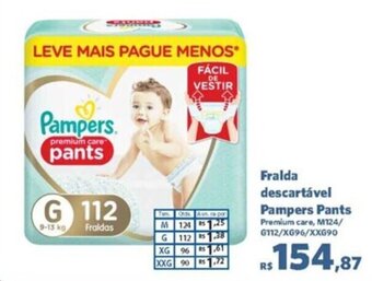 Sam's Club Fralda descartável Pampers Pants oferta