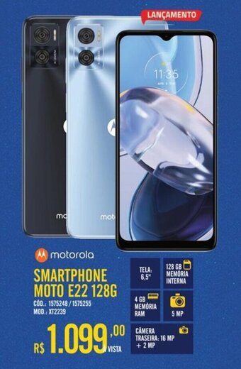 Zema motorola SMARTPHONE MOTO E22 128G oferta