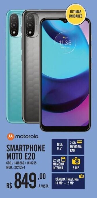 Zema motorola SMARTPHONE MOTO E20 oferta