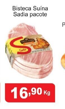 Calvo Atacadista Bisteca Suina Sadia 1kg oferta