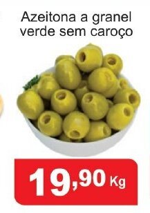 Calvo Atacadista Azeitona a granel verde sem Caroco 1kg oferta