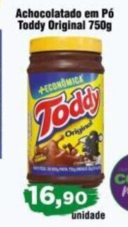 Copercana Achocolatado em Pó Toddy Original 750g oferta