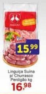 Rossi Supermercado Linguiça Suina p/ Churrasco Perdigão kg oferta