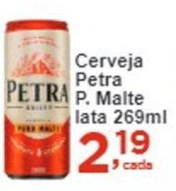 Rossi Supermercado Cerveja Petra P. Malte lata 269ml oferta