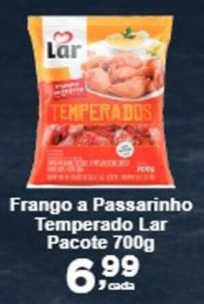 Rossi Supermercado Frango a Passarinho Temperado Lar Pacote 700g oferta