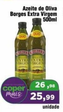 Copercana Azeite de Oliva Borges Extra Virgem 500ml oferta