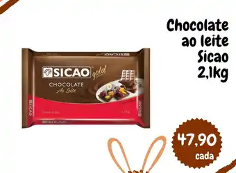 Chocolândia Chocolate ao leite Sicao 2.1kg oferta