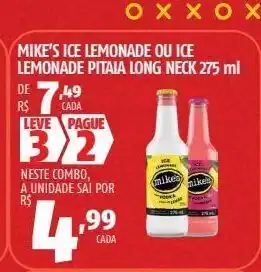 Mike’s ice lemonade ou ice lemonade pitaia long neck 275 ml