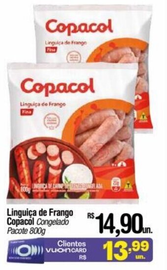 Fort Atacadista Linguiça de Frango Copacol Congelado Pacote 800g oferta