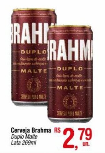 Fort Atacadista Cerveja Brahma Duplo Malte Lata 269ml oferta