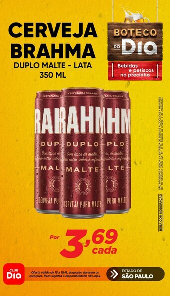 Dia CERVEJA BRAHMA DUPLO MALTE - LATA 350 ML oferta