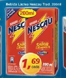 Supermercados Guanabara Bebida Lactea Nescau Trad. 200ml oferta