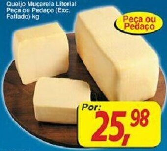 Supermercados Guanabara Queijo Mucarela Litoral peca pu pedaco 1kg oferta