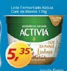 Supermercados Guanabara Leite Fermentado Activia Cafe da Manha 170g oferta