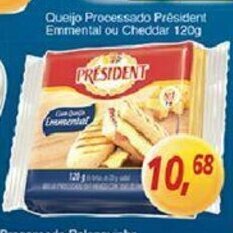 Supermercados Guanabara Queijo Processado President Emmental ou Cheddar 120g oferta