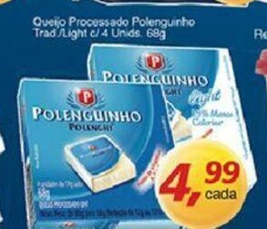 Supermercados Guanabara Queijo Processado Polenguinho Trad/ Light c/ 4 unids. 68g oferta