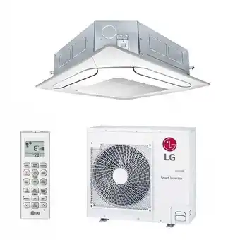 Ar condicionado split cassete inverter lg 36000 btus quente e frio 220v at-w36gnlp1 - 220v