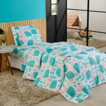 Kit cobre leito colcha infantil 2 peças animal dream vestcasa